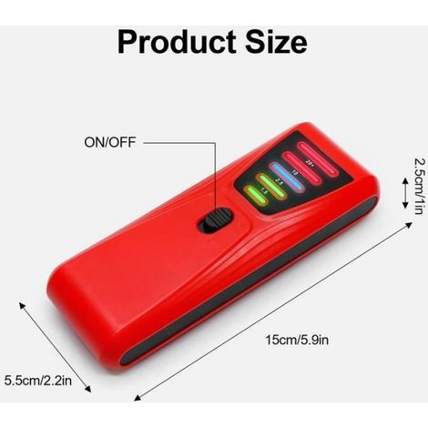 Détecteur de Rayonnement électromagnétique Numérique-Testeur EMF de détecteur de rayonnement électromagnétique numérique-ROUGE (1/4)