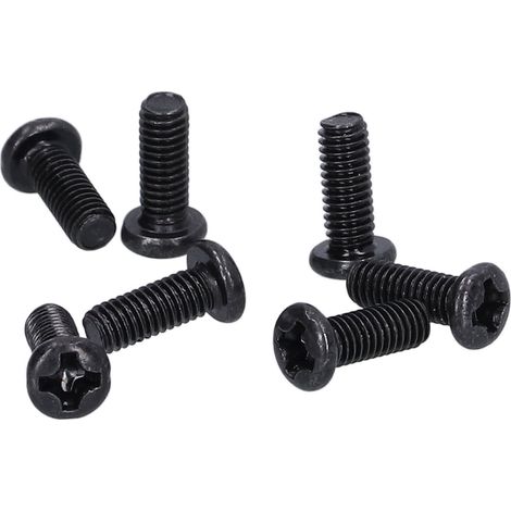 50 Stück DIN 7985 Stahl-Linsenkopf-Maschinenschrauben, vollgewindet, schwarz verzinkt, M3x8 (1/5)