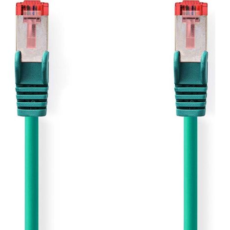 Nedis CAT6-Netzwerkkabel / RJ45 Stecker / RJ45 Stecker / S/FTP / 5.00 m / Rund / LSZH / Grün / Label