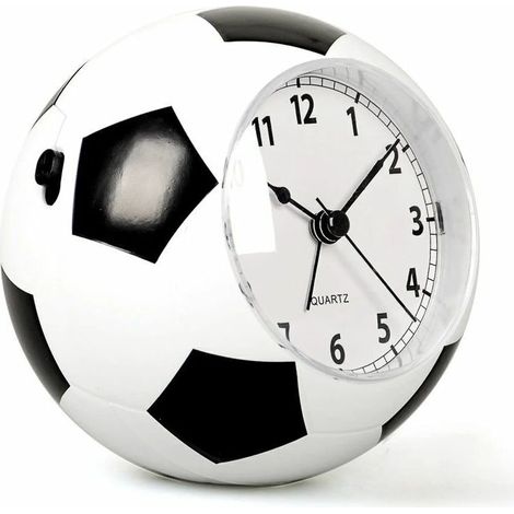 Réveil pour enfants, motif football, réveil, table de chevet, réveil musical créatif, look football, alimenté par piles, cadeau pour garçons et filles qui aiment les réveils de football