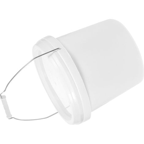 Seau de Peinture 1 Gallon Abs Blanc Poignée et Couvercle Contenance 5 L, Usage Peinture et Pigment, Rangement Polyvalent à Domicile (1/5)