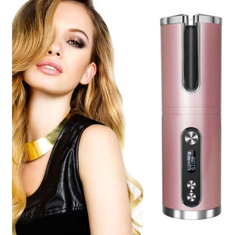 Automatique Boucleur À Cheveux - Sans Fil Rechargeable - Affichage LED Température - 320 À 390 °F - Batterie 5200 mAh - 1 Pièce (1/5)
