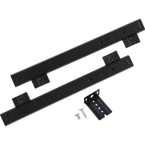 Rails Coulissants en Acier Noir pour Clavier Glissement Fluide et Démontage Facile, Accessoires Bureau pour Maison et Bureau (1/5)