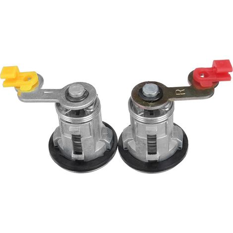 Un ensemble de cylindres de serrure de porte avant gauche et droite et de clés pour camionnettes L200 (modèles 2001-2005).