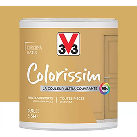 Peinture Multi-supports V33 Colorissim Satin Curcuma 0,5 L