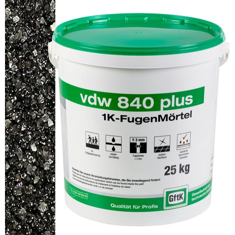 vdw 840 plus 1K-Fugenmörtel 25kg Basalt