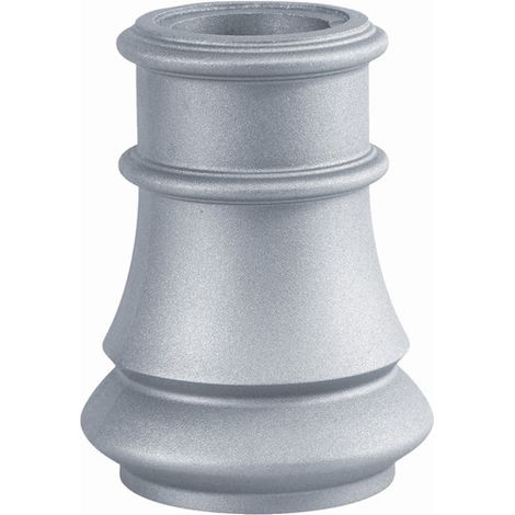 Base, forme opéra - Hauteur 240mm grand diamètre Ø145mm pour tube Ø100mm - Aluminium - DECO FER FORGE (1/2)