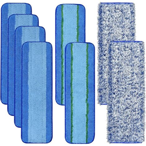 Adatto per panni per la pulizia Bona - 8 testine di ricambio adesive piatte - Accessori per panni per la pulizia in fibra da 46 cm