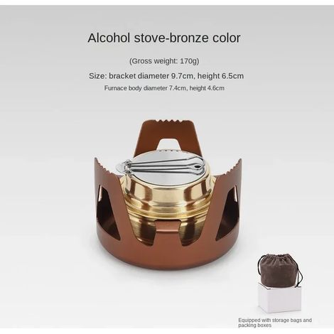 Réchaud à alcool Go-again Outdoor, coupe-vent, portable, coloré, mini-réchaud de camping, ensemble réchaud à alcool simple, réchauds de cuisine portables (1/4)