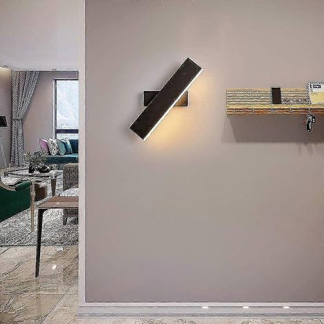 Appliques murales LED modernes, idéales pour couloir, bureau, chambre et table de chevet, angle réglable, lumière blanc chaud (1/3)