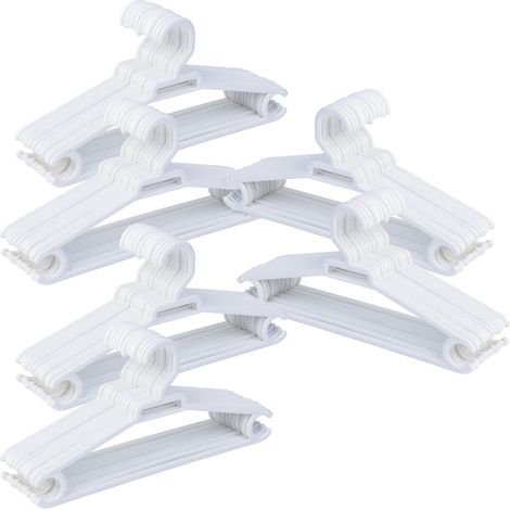 Percha infantil de plastico blanca pack de 72 uds 26,8x0,53x13,20cm (1/5)