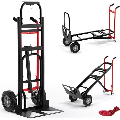 3-in-1 Convertible Hand Truck, 450kg Capacity, Metal Frame (1/5)