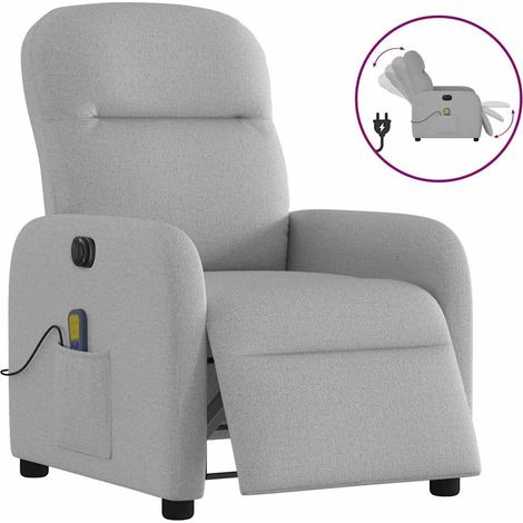Massagesessel Elektrisch Wolkengrau Stoff