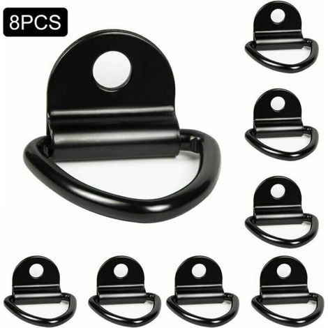 Set of 8 heavy-duty tie-down rings for boats, vans, trucks, warehouses (1/5)