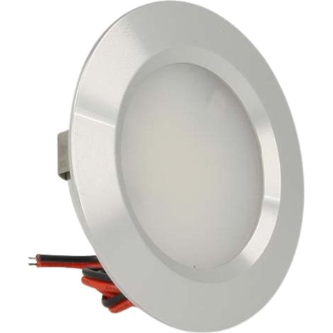 Mini Faretto LED da Incasso 3W, 420 Lumen, DC 10-30V, Foro 50 mm, Carcassa Argento Satinato (Bianco Caldo 3000K)