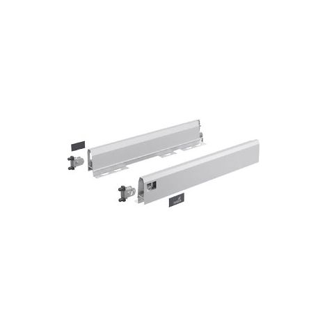 Kit arcitech hauteur 94 gris pour paroi arrière acier - Longueur : 350 mm - HETTICH