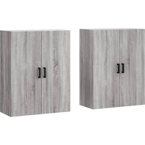Maison Exclusive - Mobili a Parete 2 pz Grigio Sonoma 69,5x34x90 cm
