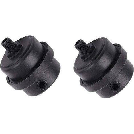 Lot de 2 filtres silencieux pour compresseur d'air, boîtier en plastique, silencieux à piston pour ventilateurs, compresseurs d'air, chaudières, etc. (1/4PT 12 mm) (1/5)