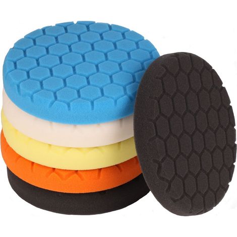 5X Auto éponges de polissage de voiture outils de polissage tampons d'éponge de polissage ensembles d'éponges de 180 MM (1/5)