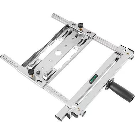Guide de coupe pour scie à main en acier inoxydable 41x27cm, guide de bord multifonctionnel pour découpe bois pierre carrelage, positionnement précis angle 45° profondeur 30mm (1/5)