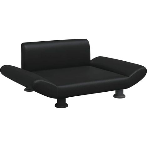 Lit pour chien panier canapé confortable 70 x 45 x 28 cm similicuir noir