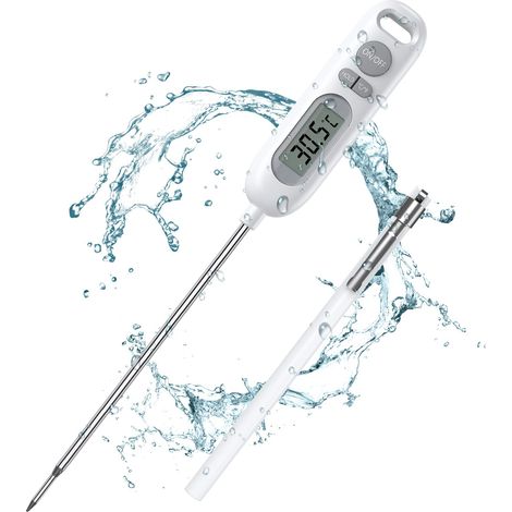 Thermomètre de Cuisson, Sonde de Cuisson 140mm Longue Thermometre Cuisine Alimentaire Thermomètre Digital pour Barbecue Patisserie Viande Sucre Liquides (1/5)