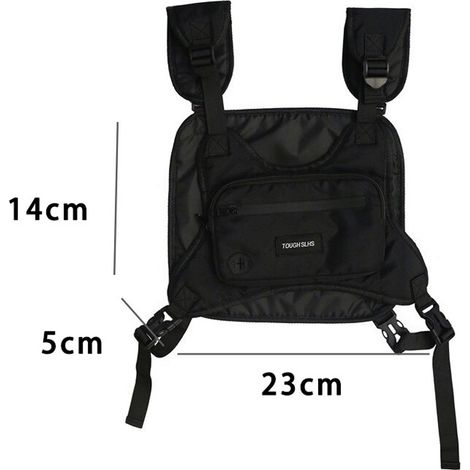 Trendige taktische Tasche, leichte und funktionelle Arbeitstasche, multifunktionale und trendige Brusttasche im koreanischen Stil für Herren. (1/3)