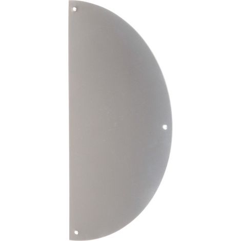 Duval – Plaque de propreté inox demi-lune 300 x 150 mm percée – Pour chantiers humides – Installation facile – Résistante à la corrosion