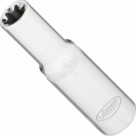 VIGOR T Steckschlüsseleinsatz, lang, V7014-11, 3/8 Zoll (10 mm) Vierkant, E Profil, SW E11 (1/2)