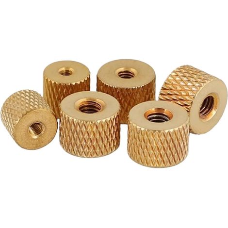 M2 M2.5 M3 M4 Flügelmutter aus massivem Messing, Rändelmutter aus Messing, zylindrisch, for Wasserkühlung, PC-Gehäusemodell(M2)