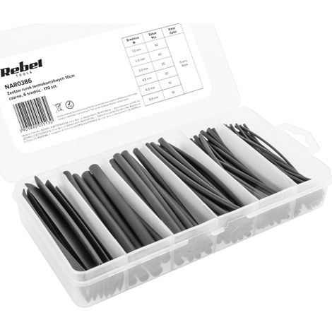 Kit de gaine thermorétractable de 10 cm (170 pièces)