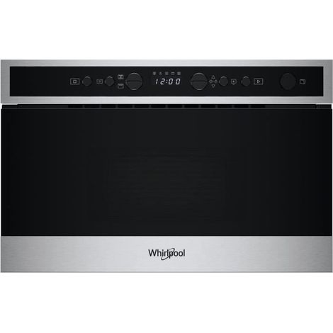 Whirlpool – Micro-ondes encastrable gril 22L – Puissance 800W – Dimensions 38.2 x 59.5 x 32 cm – Inox – Commande électronique