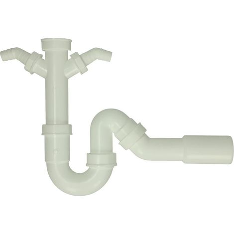 Siphon tubulaire DN40/50 avec 2 raccordements