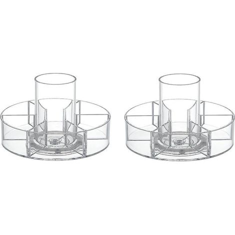 2 supports de rangement cosmétiques, étagère tournante pour épices et maquillage, plateau rotatif multifonctionnel pour bijoux (1/5)