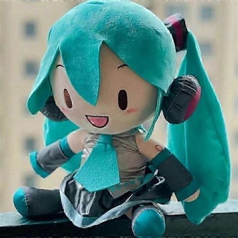 (Pas de nœud papillon) 32 cm Kawaii Hatsune Miku Plyschdocka Anime Ny rosett Miku Preciality Plyschkudde Soffa Ornement Rhum (1/5)