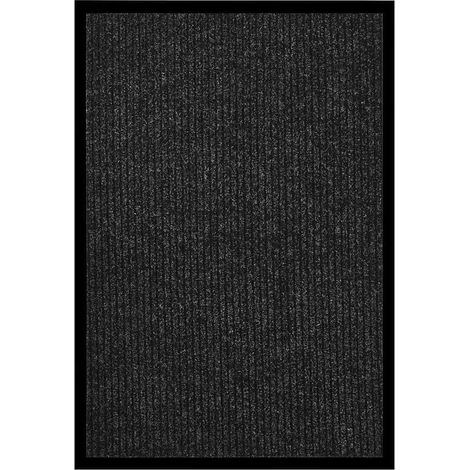 vidaXL Felpudo de rayas gris antracita 80x120 cm (1/5)
