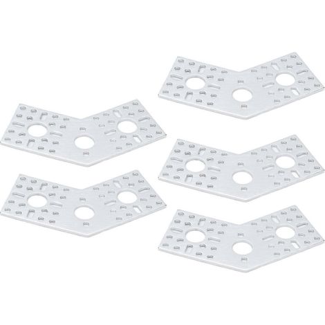 5 plaques perforées en alliage d'aluminium avec système de fixation pour robots, équipements techniques et connexions