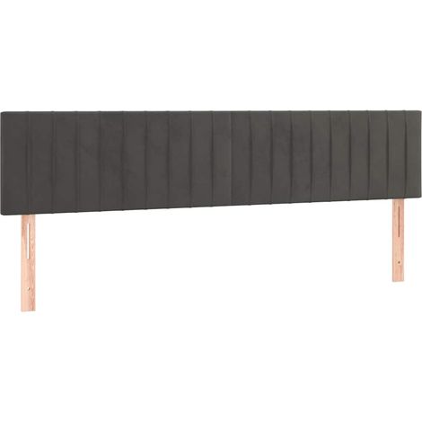 Cabecero con LED de terciopelo gris oscuro 160x5x78/88 cm vidaXL (1/4)