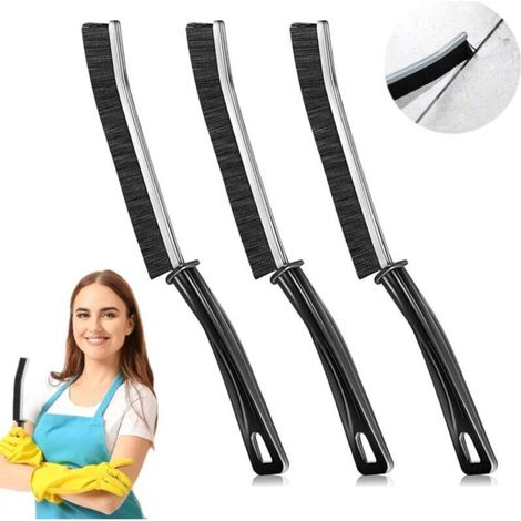 [NON UTILIZZATO] Set di 3 spazzole per la pulizia delle fessure, spazzola per fughe, prodotti per la pulizia della casa, accessori essenziali per il bagno, multiuso, per il bagno, spazzola rigida