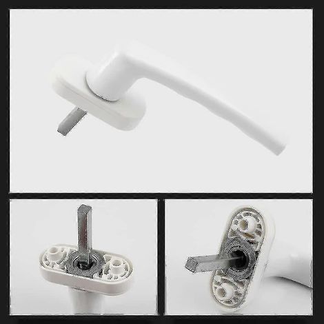 Poignée de fenêtre blanche, lot de 4 poignées de fenêtre universelles en aluminium, compatible gauche et droite. (1/3)