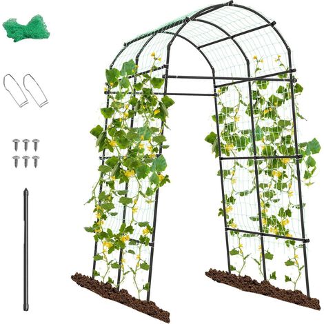 230CM Metal Garden Arch Heavy Duty Arbor Climbing Trellis Pergola Decoration (1/5)