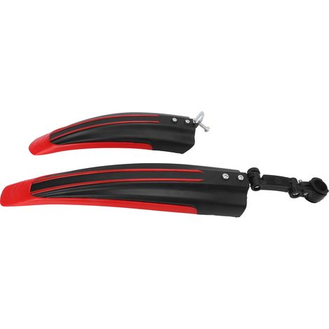 1 Set Garde-Boue Vélo Avant Arrière Renforcé Élargi pour VTT Route Rouge (1/5)