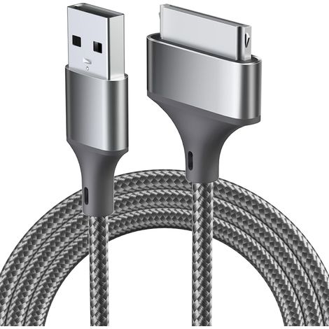 iPhone 4S-Kabel, USB-Kabel, 30-Pin-Kabel, 100 cm breites, geflochtenes Nylonkabel, kompatibel mit iPhone 4/4s, iPhone 3G/3GS, iPad 1/2/3, iPod Touch 4/3/2/1, iPod Classic 3/2/1 (1/5)