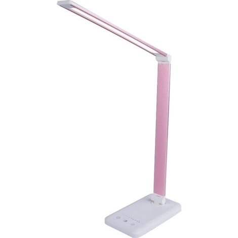 Lampe de Bureau LED Flexible Contrôle Tactile Protection des Yeux, Avec Port USB et Fonction Minuterie Rose (1/5)