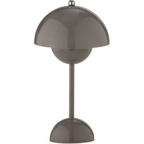 Lampe de table portable LED design gris chrome ambiance modulable - gris chrome élégant (1/4)