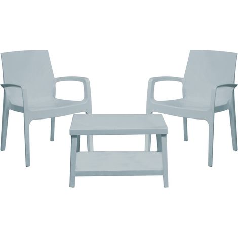 SET RELAX PARA EXTERIOR BALCONY GRIS PERLA