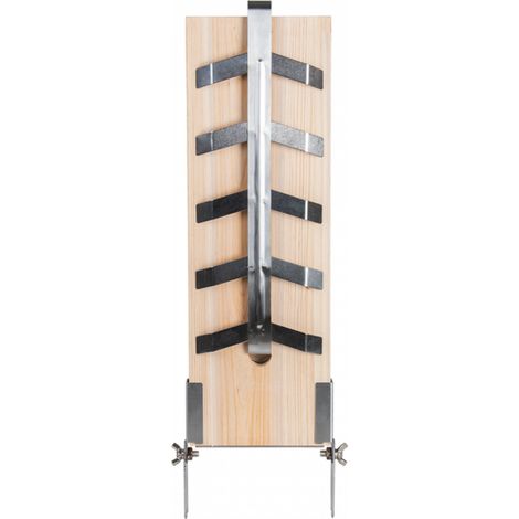 Esschert Design – Planche de fumage pour saumon, 56 cm – Bois de cèdre et acier inoxydable (1/5)