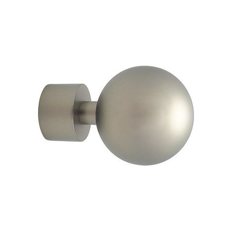 1 Embout de tringle forme boule ø 28 laque Coloris - Nickel satine (1/2)