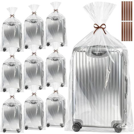 10 Pièces Sacs Rangement Extra Larges, 90 120cm Housse Plastique Transparent, Sac Grand Poussière Protéger pour Bagages, Valises, Meubles, Consolateurs, Chaise, Couettes, Jouets Peluche, Literie (1/5)