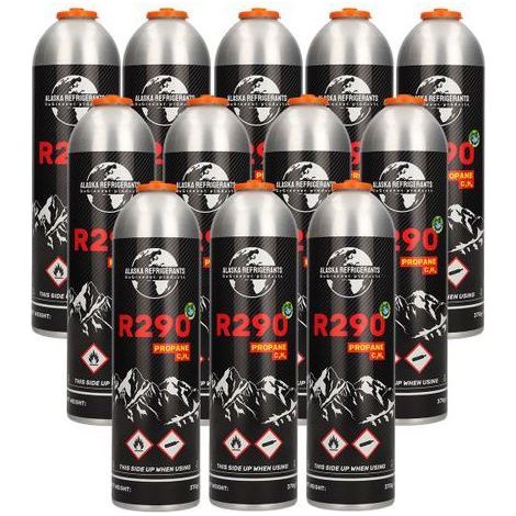 12 x Refrigeranti Alaska R290 propano - 370 g / 750 ml
